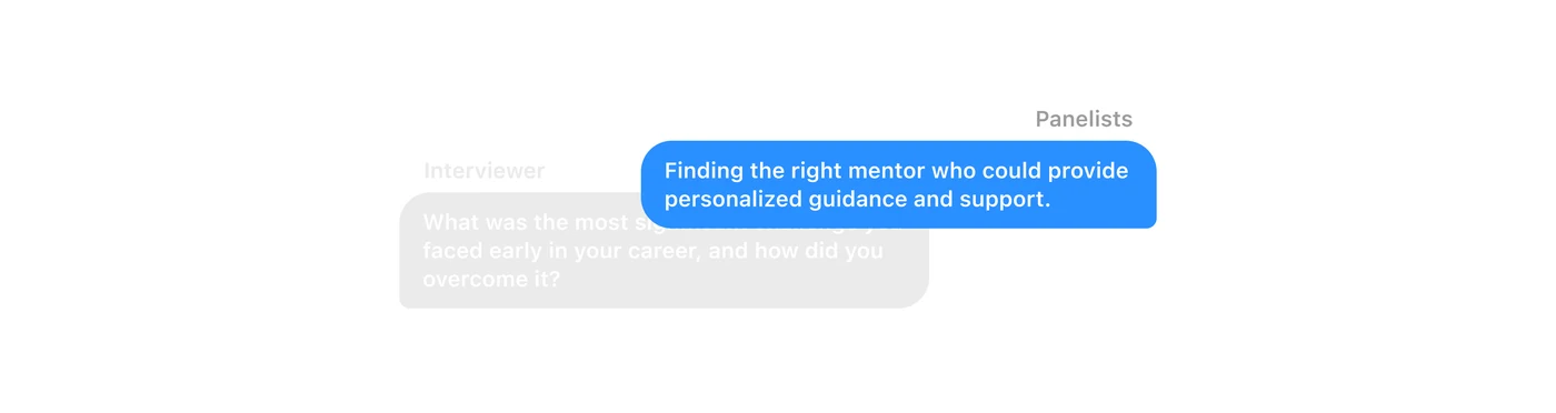A suggested opening message shown above the chat input.